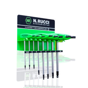 JUEGO DE LLAVES HEXAGONALES EN MM + TABLERO